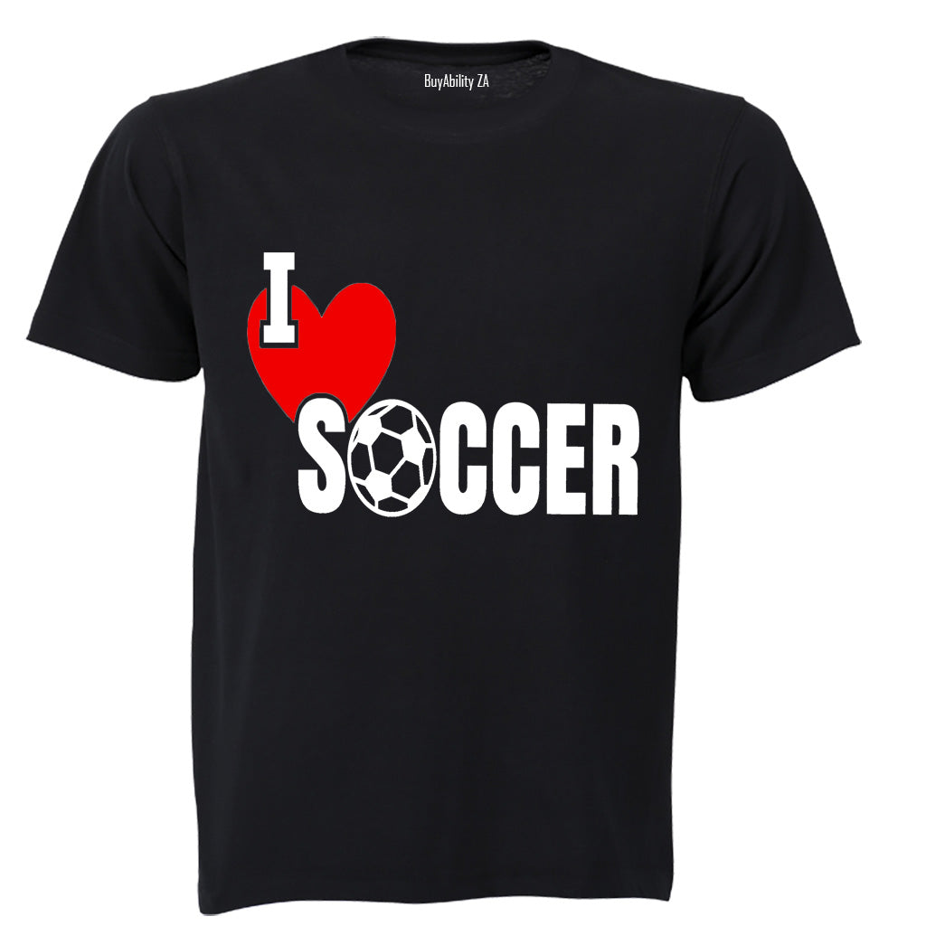 I Love Soccer - Adults - T-Shirt
