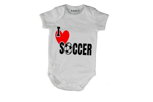 I Love Soccer - Baby Grow