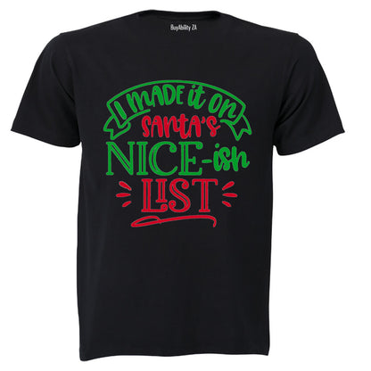 I Made it on the Nice-ish List - Christmas - Kids T-Shirt