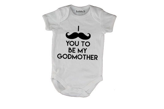 I Mustache You to be my Godmother - Baby Grow