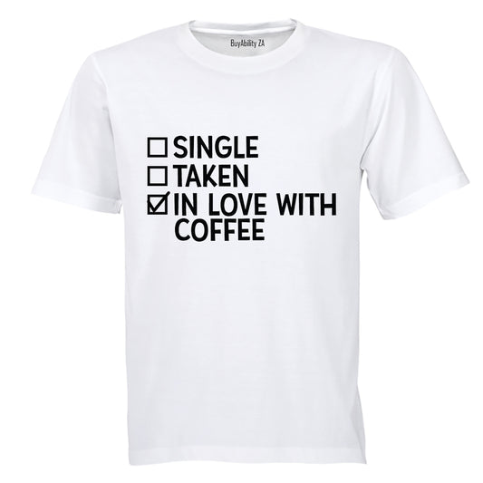 In Love With Coffee - Valentine - Adults - T-Shirt