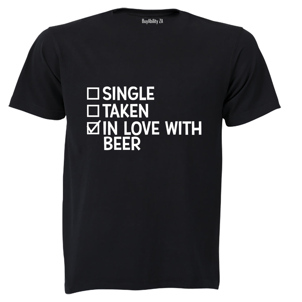In Love With BEER - Valentine - Adults - T-Shirt