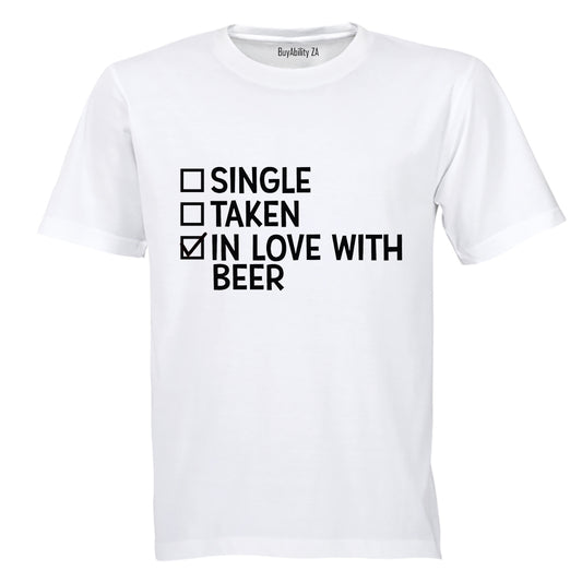 In Love With BEER - Valentine - Adults - T-Shirt