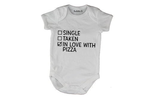 In Love With PIZZA - Valentine - Baby Grow