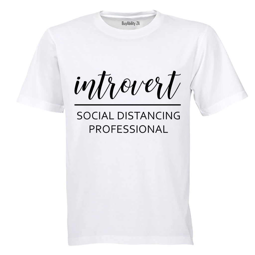 Introvert - Social Distancing Professional - Adults - T-Shirt - BuyAbility