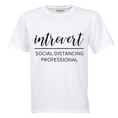 Introvert - Social Distancing Professional - Adults - T-Shirt - BuyAbility