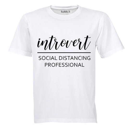 Introvert - Social Distancing Professional - Adults - T-Shirt - BuyAbility