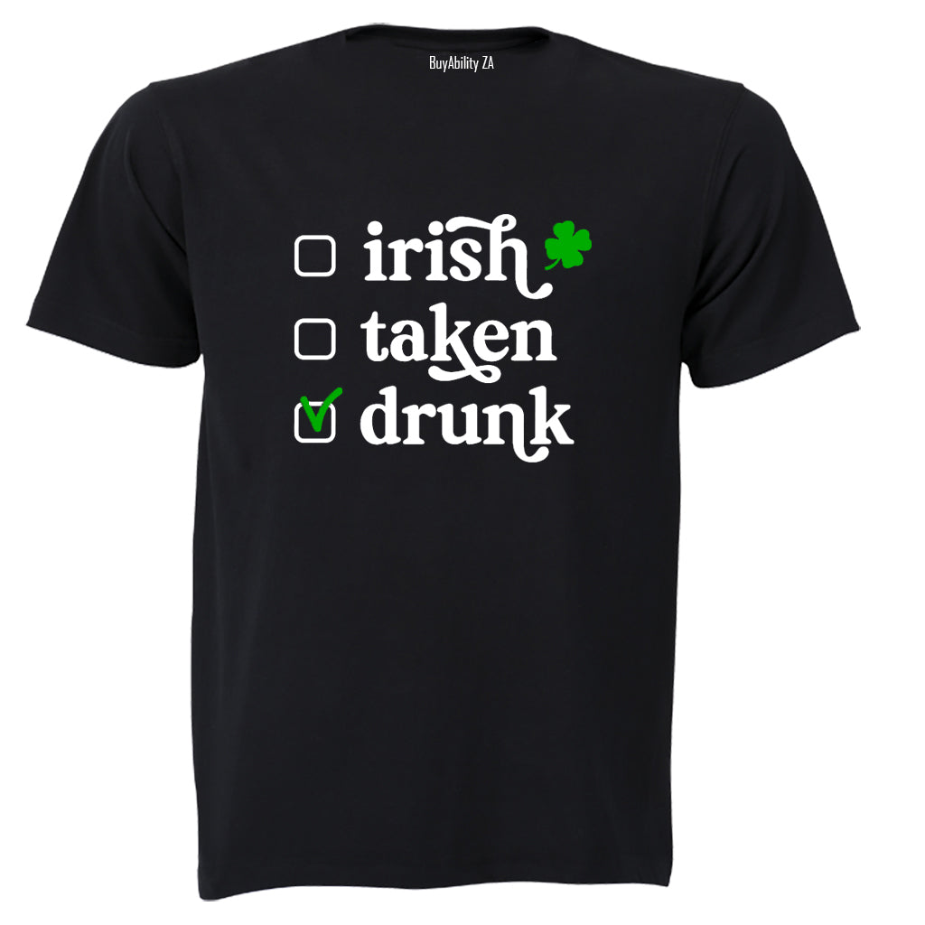 Irish Drunk - St. Patricks Day - Adults - T-Shirt