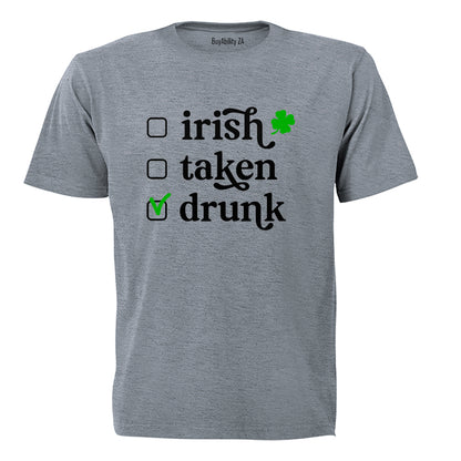 Irish Drunk - St. Patricks Day - Adults - T-Shirt