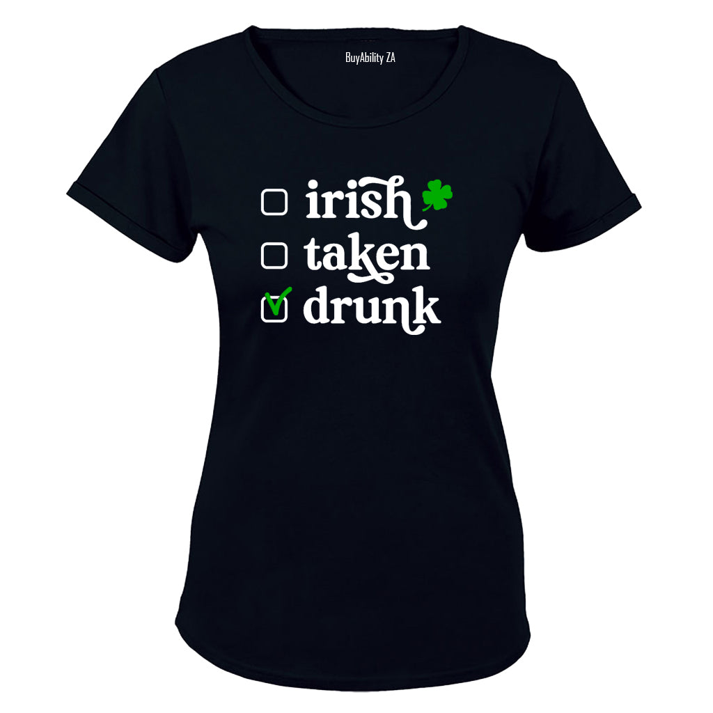 Irish Drunk - St. Patricks Day - Ladies - T-Shirt