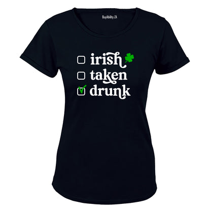 Irish Drunk - St. Patricks Day - Ladies - T-Shirt
