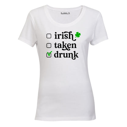 Irish Drunk - St. Patricks Day - Ladies - T-Shirt