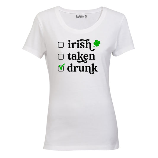 Irish Drunk - St. Patricks Day - Ladies - T-Shirt