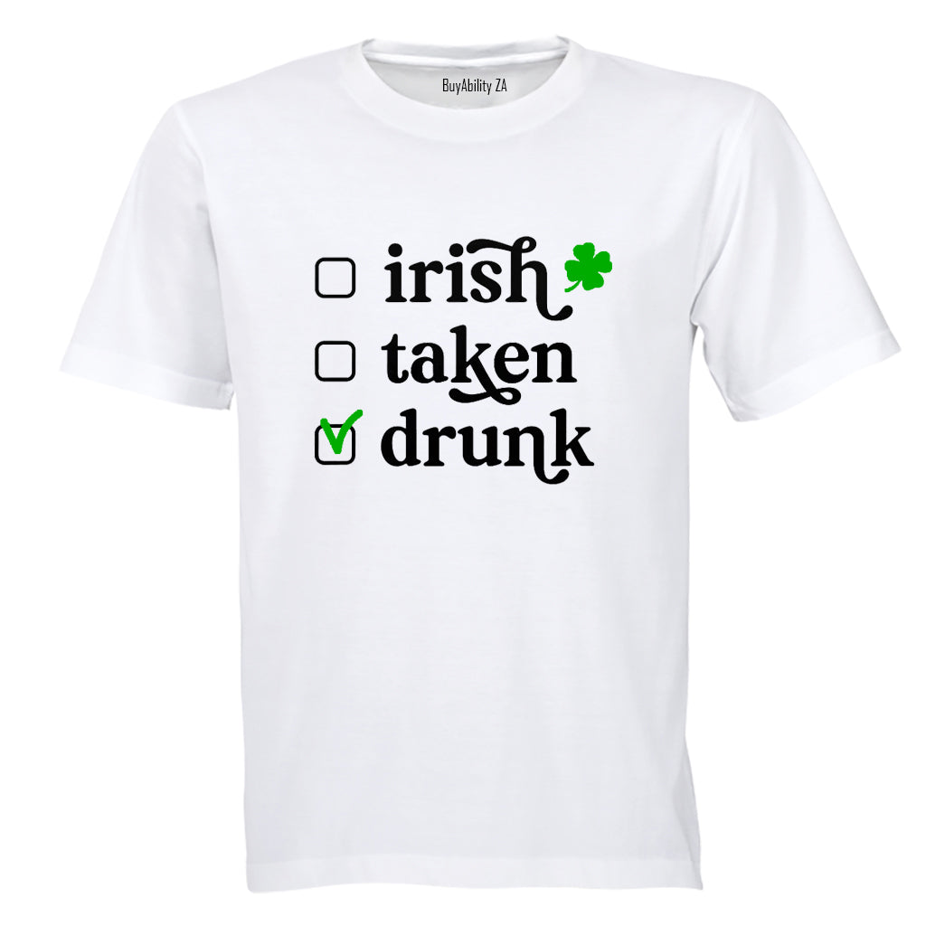 Irish Drunk - St. Patricks Day - Adults - T-Shirt