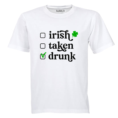 Irish Drunk - St. Patricks Day - Adults - T-Shirt