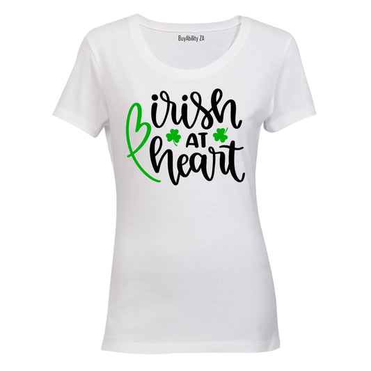 Irish at Heart - St. Patrick's Day - Ladies - T-Shirt - BuyAbility