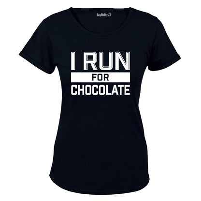 I Run For Chocolate - Ladies - T-Shirt