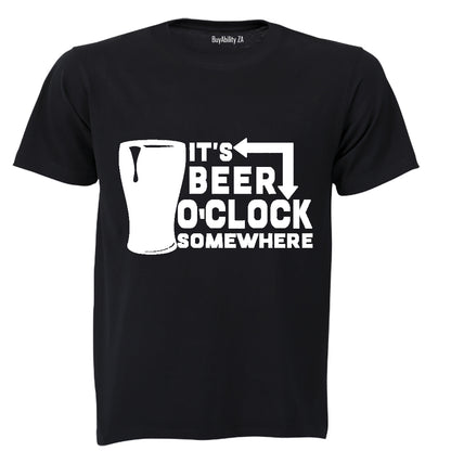 It's Beer O'Clock Somewhere - Adults - T-Shirt