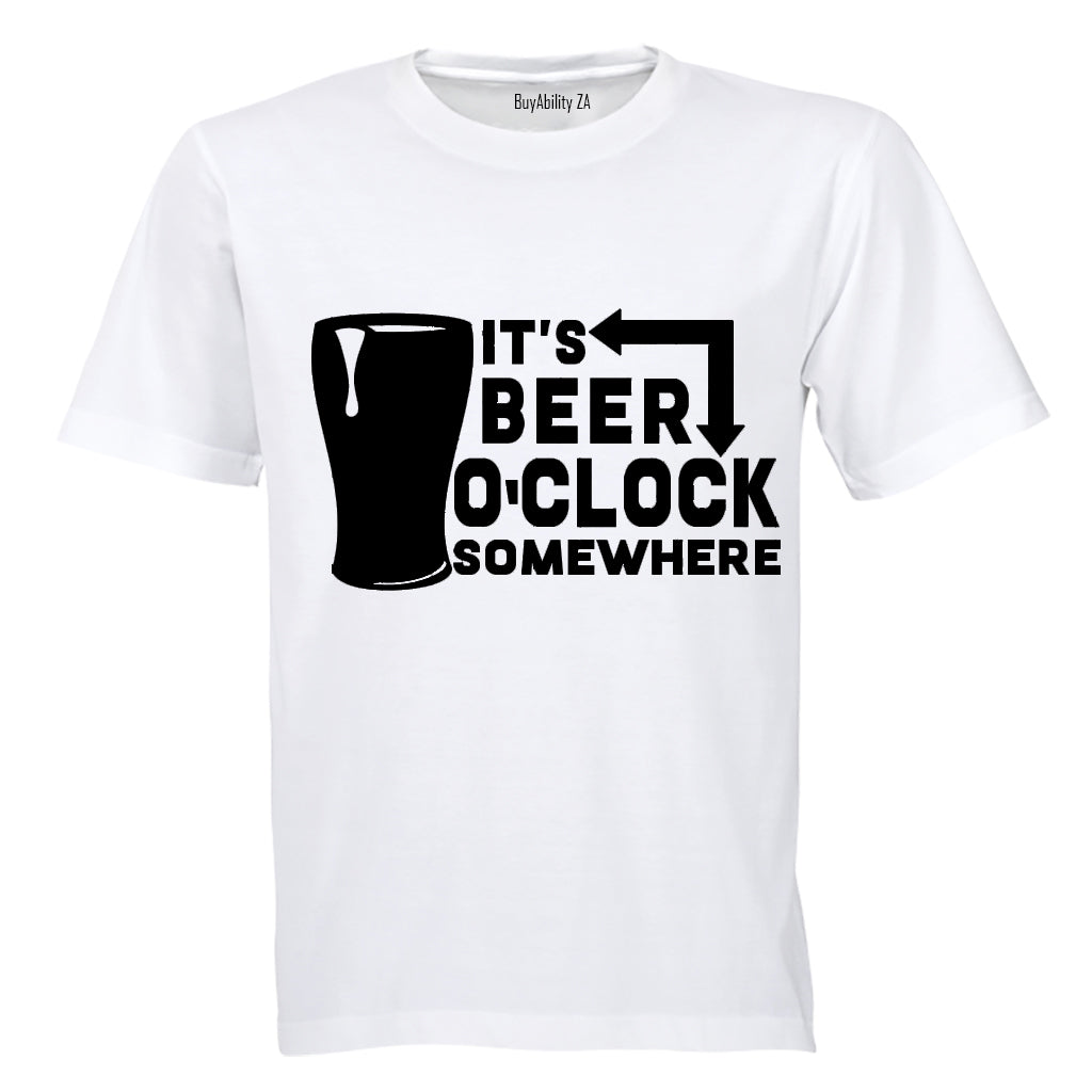 It's Beer O'Clock Somewhere - Adults - T-Shirt