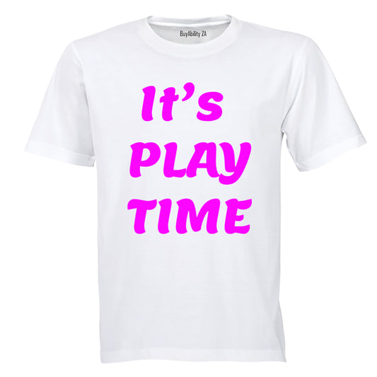 It's Play Time - Pink - Kids T-Shirt - BuyAbility