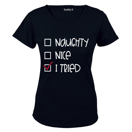 I Tried - Christmas - Ladies - T-Shirt