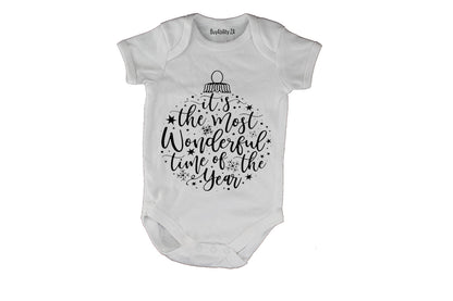 Most Wonderful Time - Christmas Bauble - Baby Grow