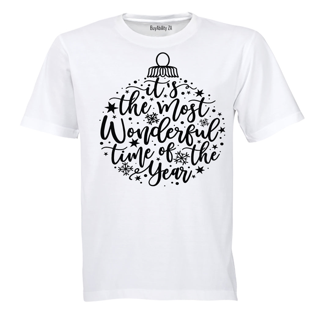 Most Wonderful Time - Christmas Bauble - Kids T-Shirt