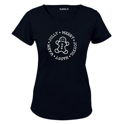 Jolly. Merry. Christmas Cookie - Ladies - T-Shirt