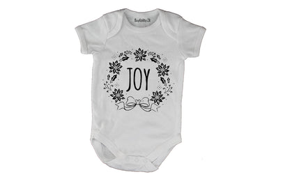 Joy - Christmas Wreath - Baby Grow