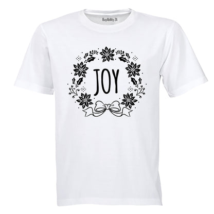 Joy - Christmas Wreath - Kids T-Shirt