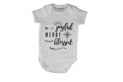 Joyful - Merry - Blessed - Baby Grow