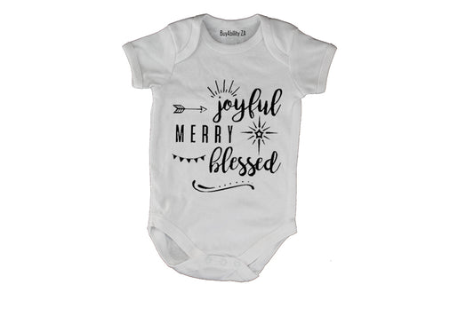 Joyful - Merry - Blessed - Baby Grow - BuyAbility