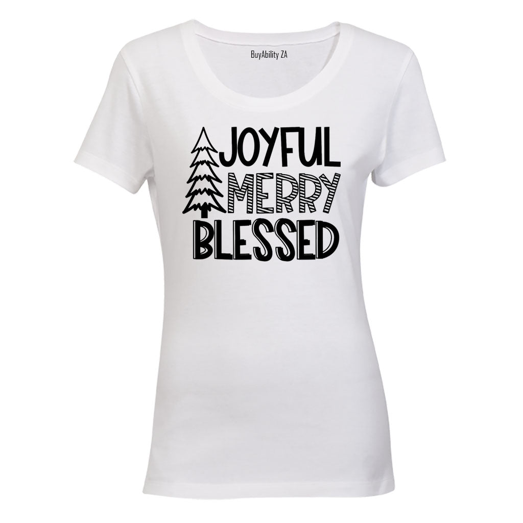 Joyful. Merry - Christmas - Ladies - T-Shirt