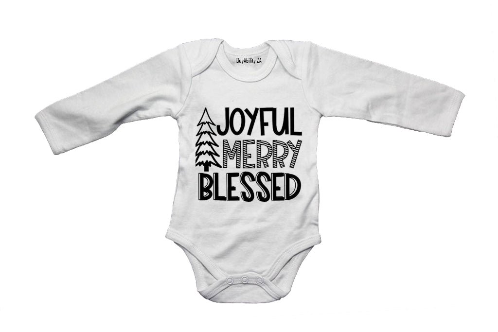 Joyful. Merry - Christmas - Baby Grow