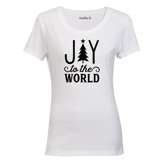 Joy To The World - Christmas Tree - Ladies - T-Shirt
