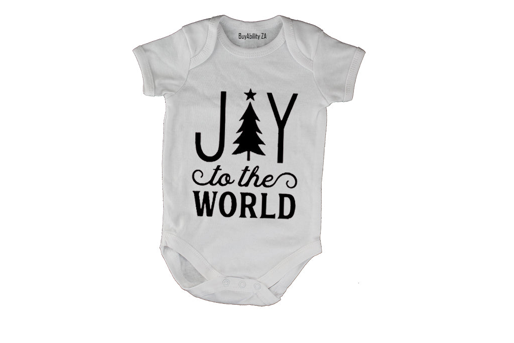 Joy To The World - Christmas Tree - Baby Grow