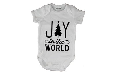 Joy To The World - Christmas Tree - Baby Grow