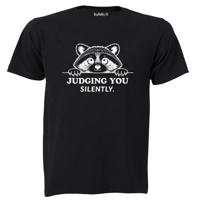 Judging You Silently Raccoon  - Adults - T-Shirt - BuyAbility South Africa