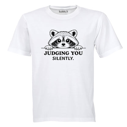 Judging You Silently Raccoon  - Adults - T-Shirt - BuyAbility South Africa