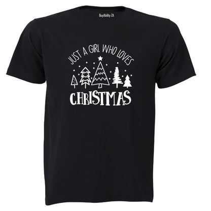 Just A Girl - Loves Christmas - Kids T-Shirt