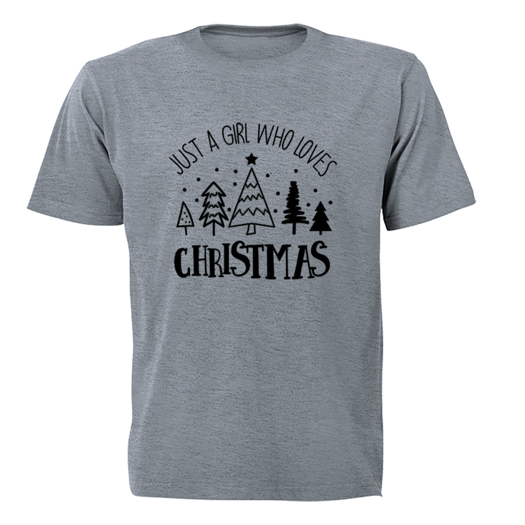 Just A Girl - Loves Christmas - Kids T-Shirt - BuyAbility South Africa
