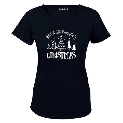 Just A Girl - Loves Christmas - Ladies - T-Shirt