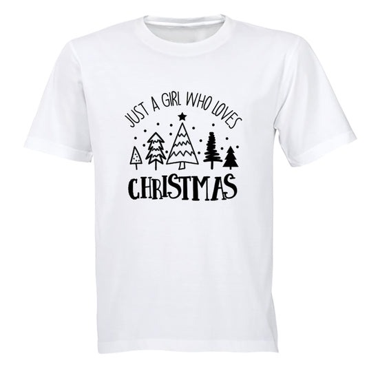 Just A Girl - Loves Christmas - Kids T-Shirt - BuyAbility South Africa