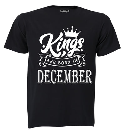 Kings Are Born in December - Adults - T-Shirt - BuyAbility