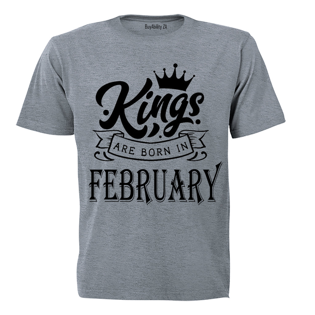 Kings Are Born in February - Kids T-Shirt