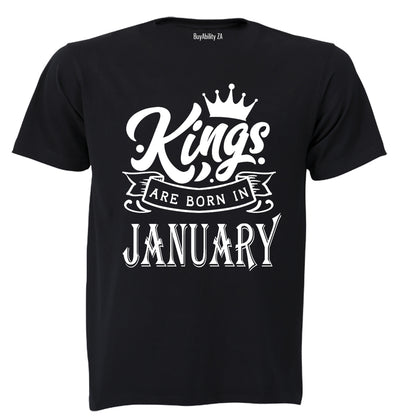 Kings Are Born in January - Adults - T-Shirt - BuyAbility