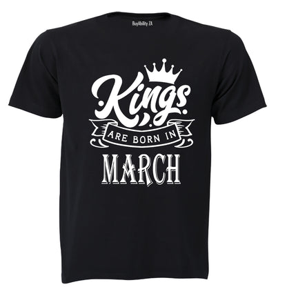 Kings Are Born in March - Kids T-Shirt