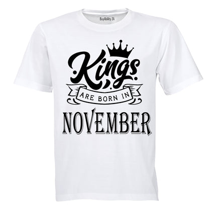 Kings Are Born in November - Kids T-Shirt