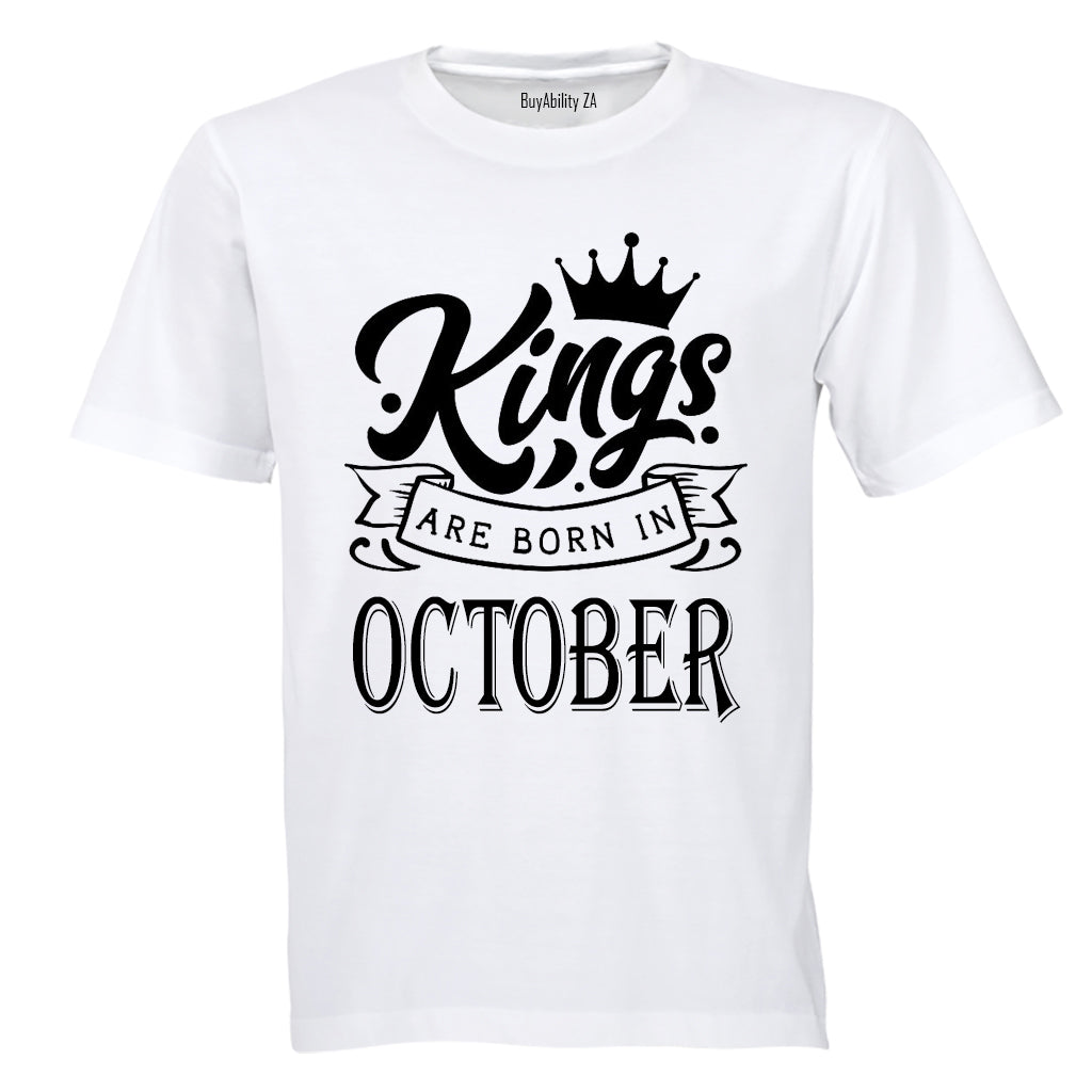 Kings Are Born in October - Kids T-Shirt