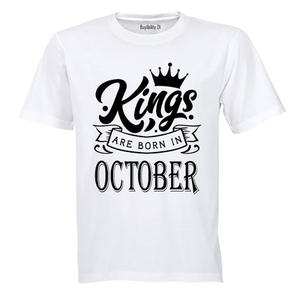 Kings Are Born in October - Kids T-Shirt